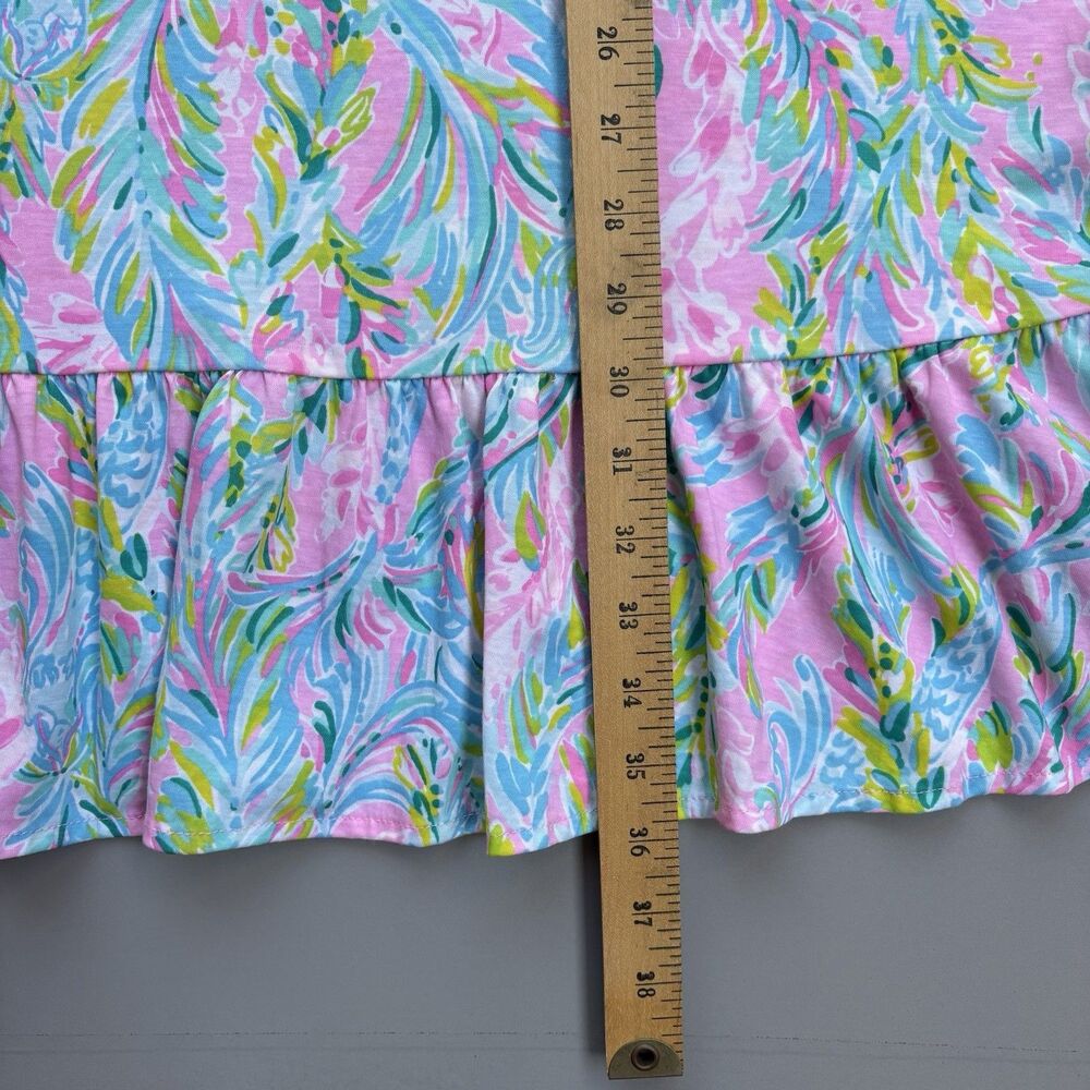 Lilly Pulitzer Pastel Pink Green Blue Floral Midi Dress - Picture 8 of 13